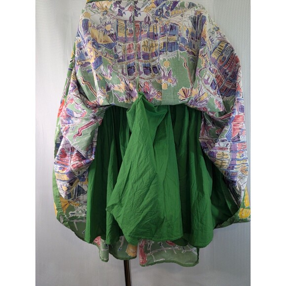 Trashy Diva Carnival Skirt Retro Pinup 50s Green Full High Waist Sz. 14 (L09) - Picture 5 of 8